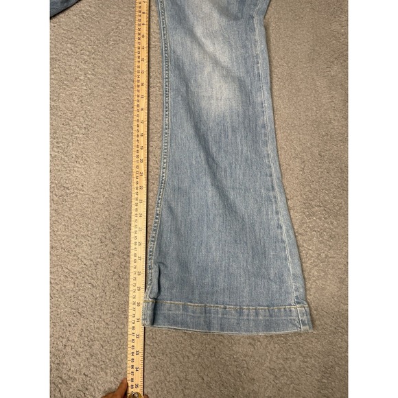 Vintage Anchor Blue Jeans Womens 13R Bell Bottom Flare Low Rise Denim Hip Pop‎ - Picture 10 of 13